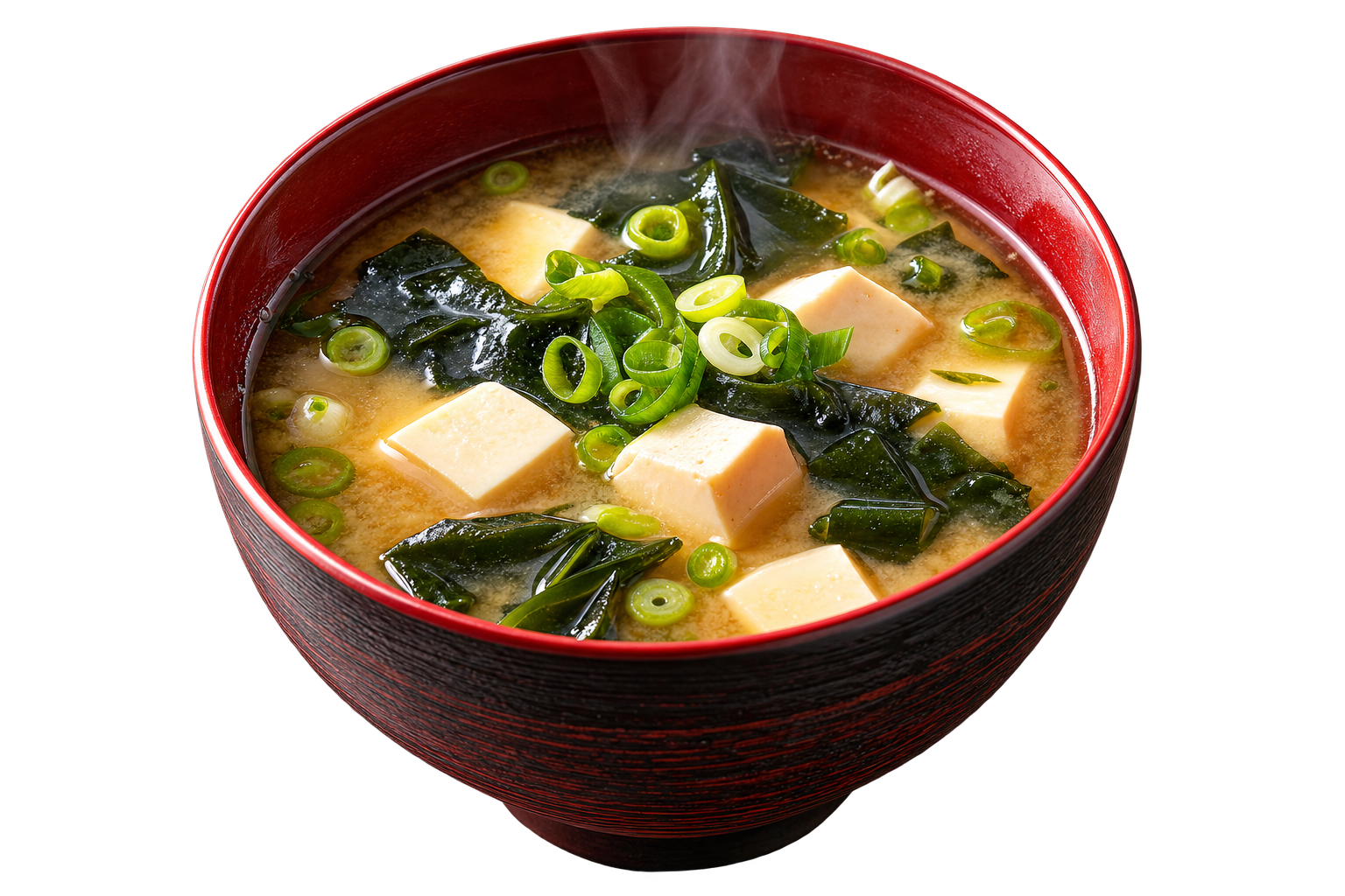 Miso Shiru — Japanische Misosuppe mit Tofu, Wakame und Frühlingszwiebeln
