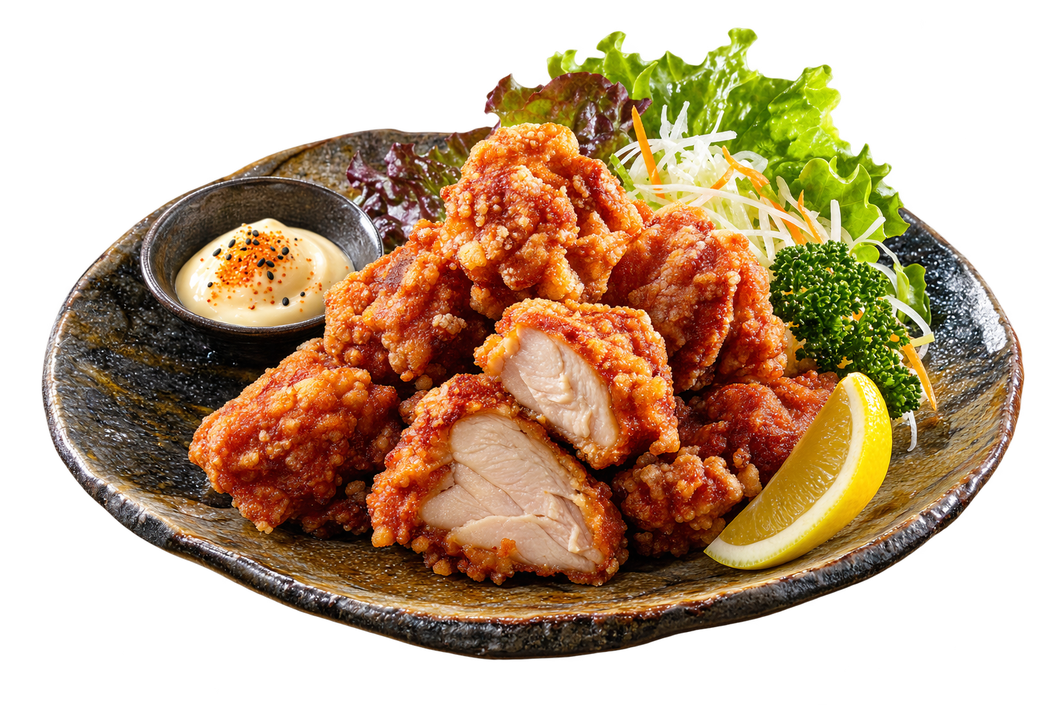 Tori No Karaage — Japanisches frittiertes Hähnchen, knusprig, mit Ingwer und Knoblauch mariniert